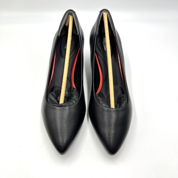 Rockport Womens Size 6.5 Kalila Black Leather Low Kitten Heels Pumps Shoes - Picture 2 of 15
